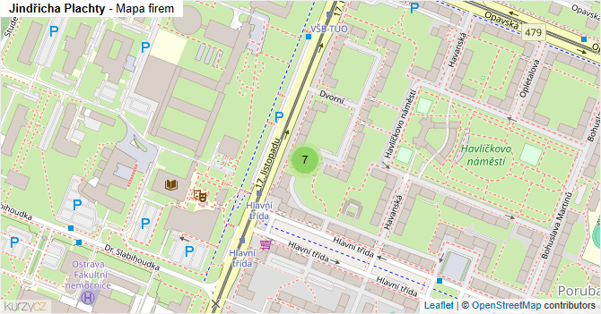 Jindřicha Plachty - mapa firem