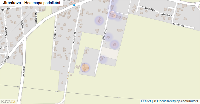 Jiráskova - mapa podnikání