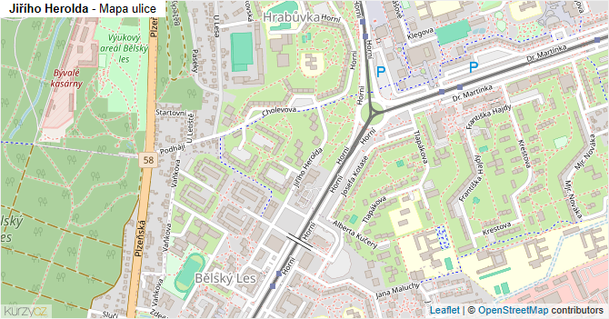 Jiřího Herolda - mapa ulice