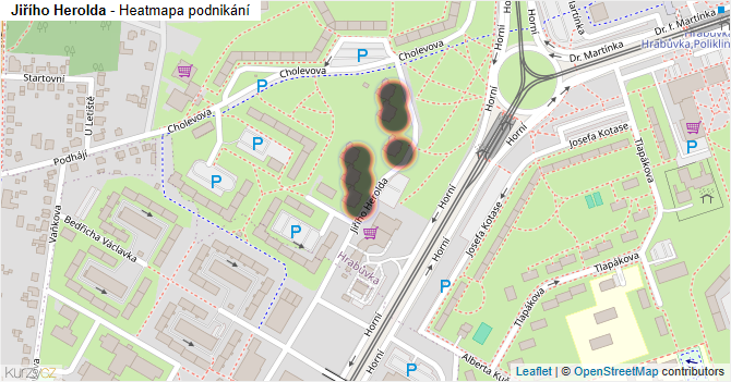 Jiřího Herolda - mapa podnikání