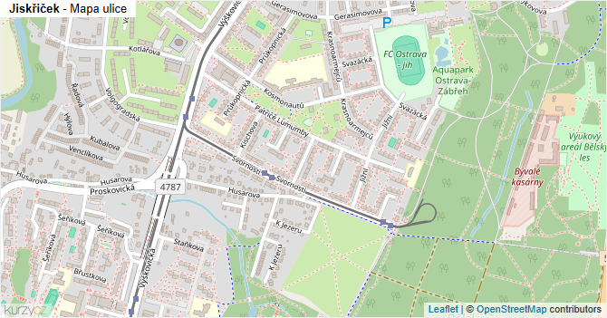Jiskřiček - mapa ulice