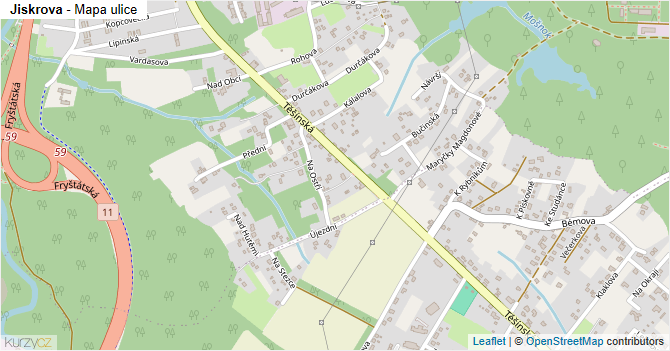Jiskrova - mapa ulice