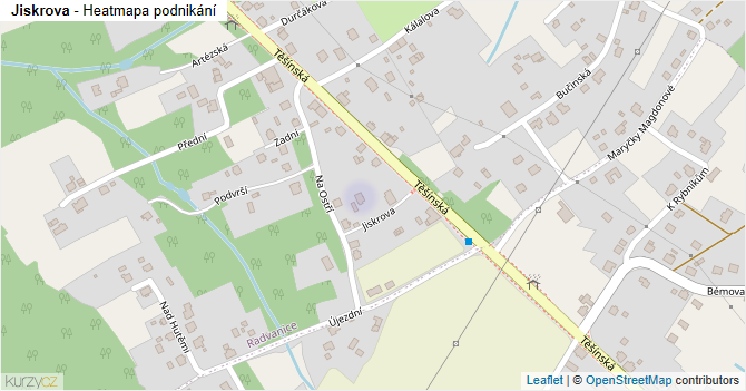 Jiskrova - mapa podnikání