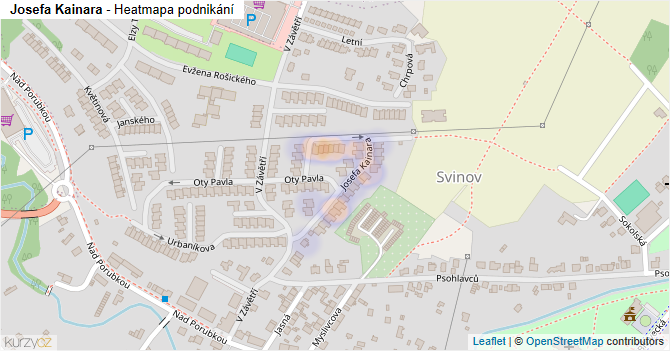 Josefa Kainara - mapa podnikání