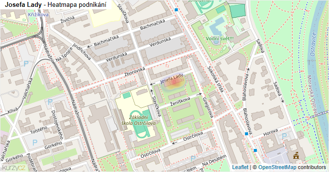 Josefa Lady - mapa podnikání