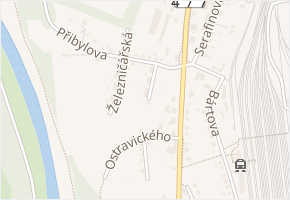 Jungbauerova v obci Ostrava - mapa ulice