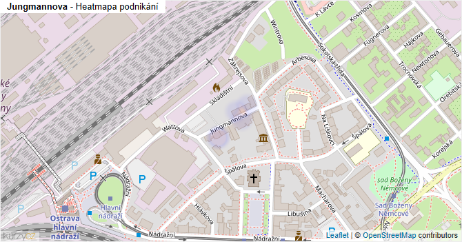 Jungmannova - mapa podnikání