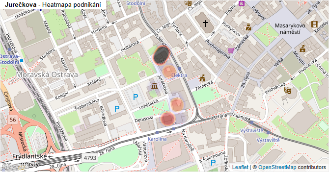 Jurečkova - mapa podnikání