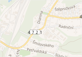 Justina v obci Ostrava - mapa ulice