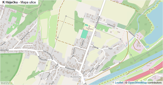 K Háječku - mapa ulice