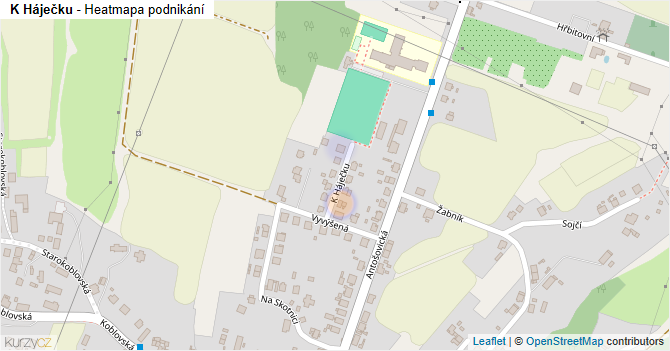 K Háječku - mapa podnikání
