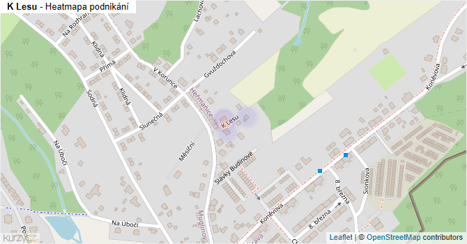 K Lesu - mapa podnikání