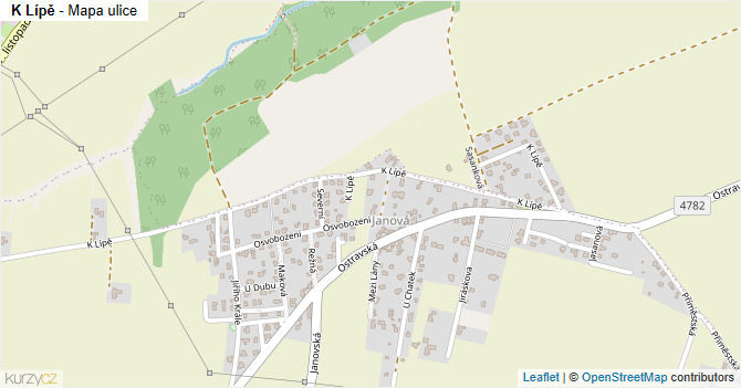 K Lípě - mapa ulice