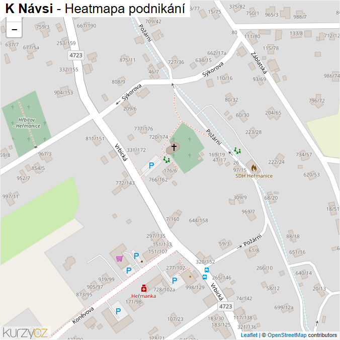 Mapa K Návsi - Firmy v ulici.