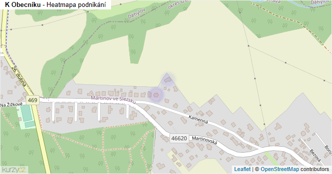 K Obecníku - mapa podnikání