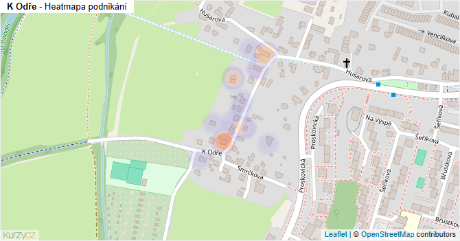 K Odře - mapa podnikání
