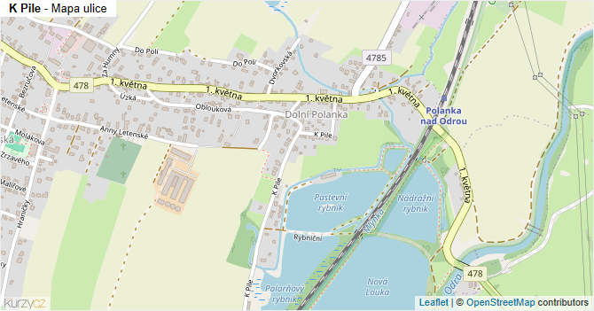 K Pile - mapa ulice