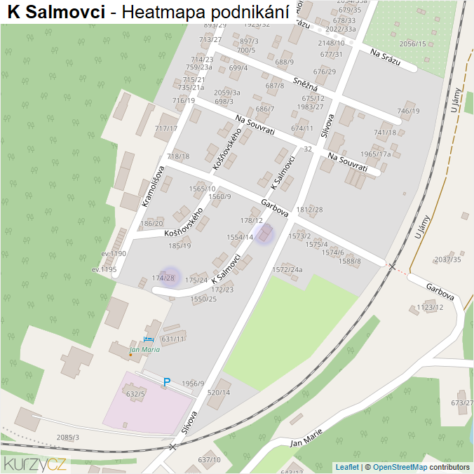 Mapa K Salmovci - Firmy v ulici.