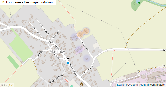 K Tobulkám - mapa podnikání