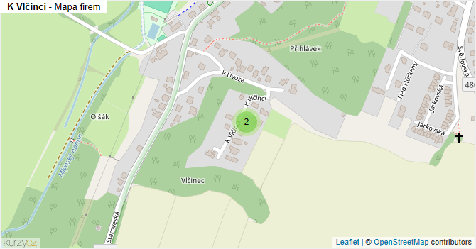 K Vlčinci - mapa firem