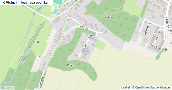 K Vlčinci - mapa podnikání