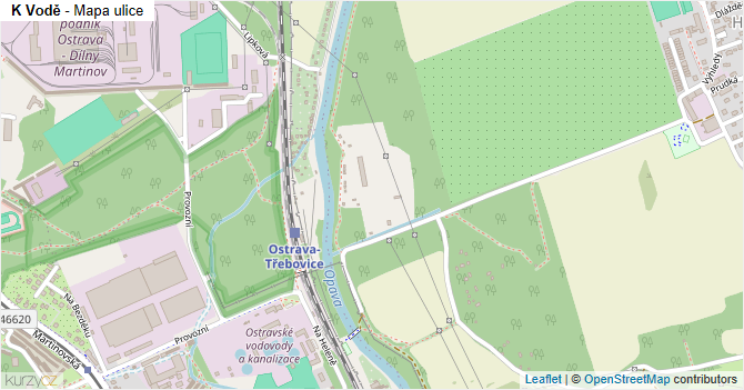 K Vodě - mapa ulice