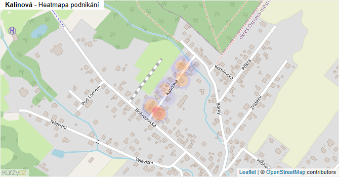 Kalinová - mapa podnikání