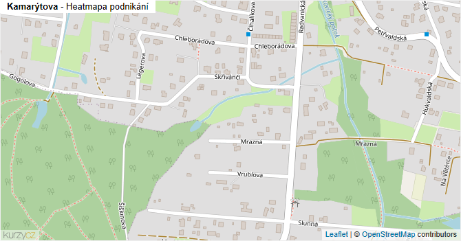 Kamarýtova - mapa podnikání