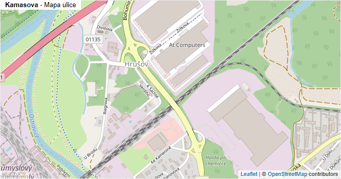 Kamasova - mapa ulice
