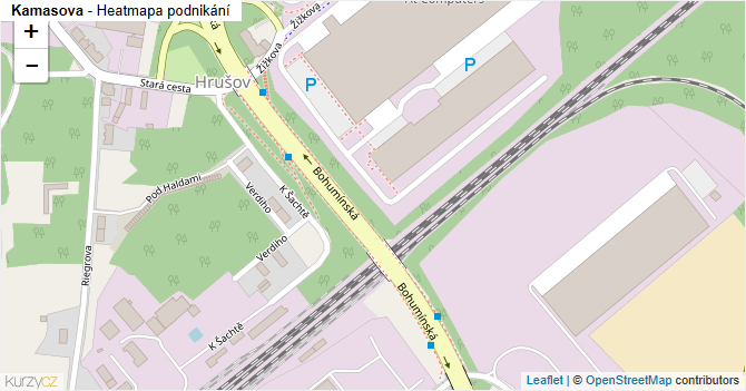 Kamasova - mapa podnikání