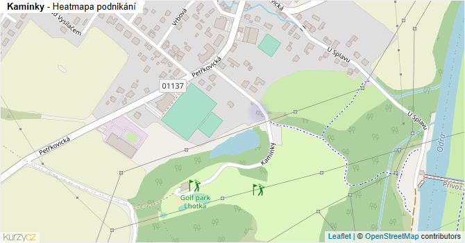 Kamínky - mapa podnikání