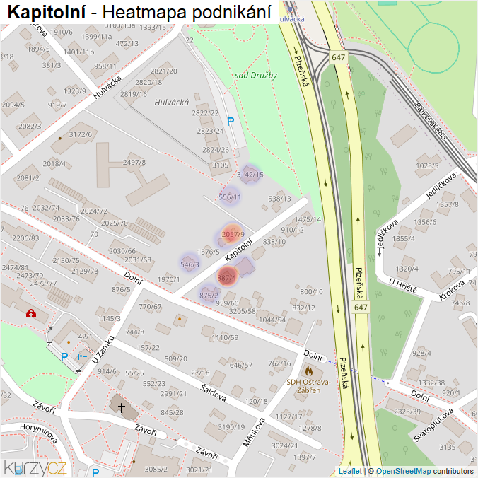 Mapa Kapitolní - Firmy v ulici.