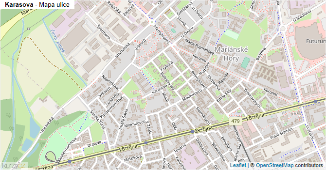 Karasova - mapa ulice