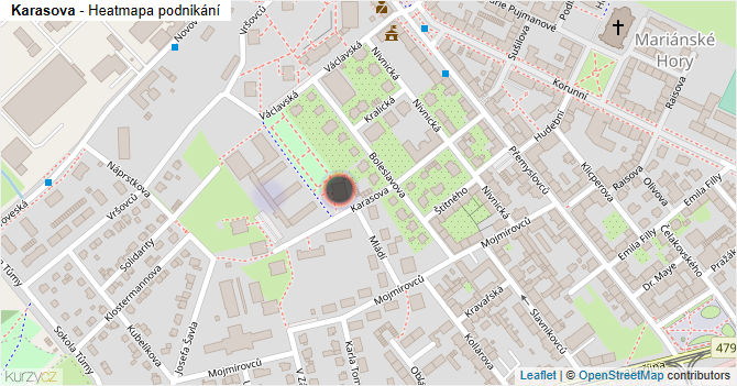 Karasova - mapa podnikání