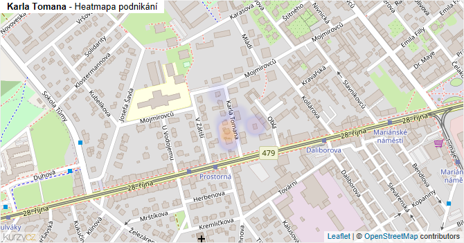 Karla Tomana - mapa podnikání