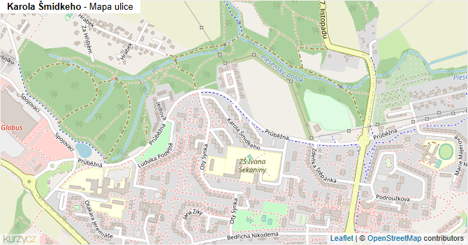 Karola Šmidkeho - mapa ulice