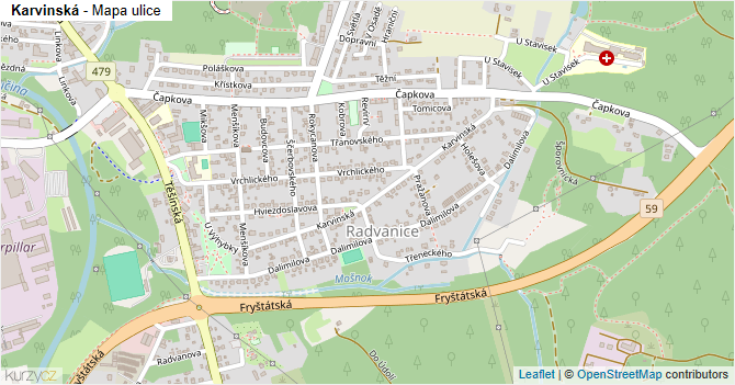 Karvinská - mapa ulice