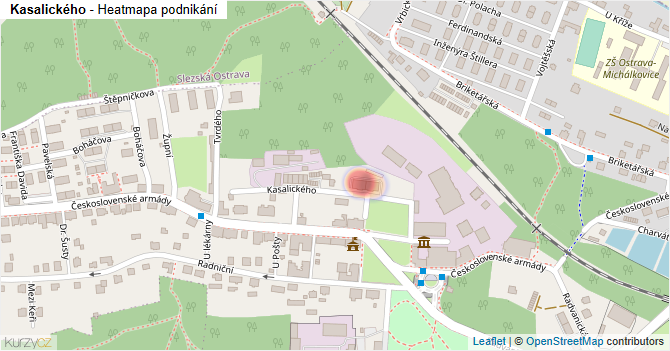 Kasalického - mapa podnikání