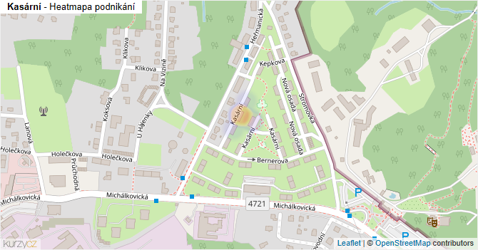 Kasární - mapa podnikání