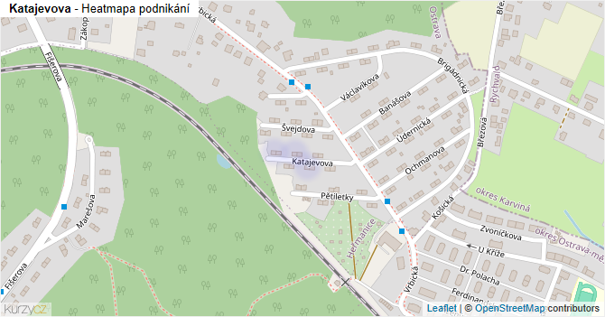 Katajevova - mapa podnikání