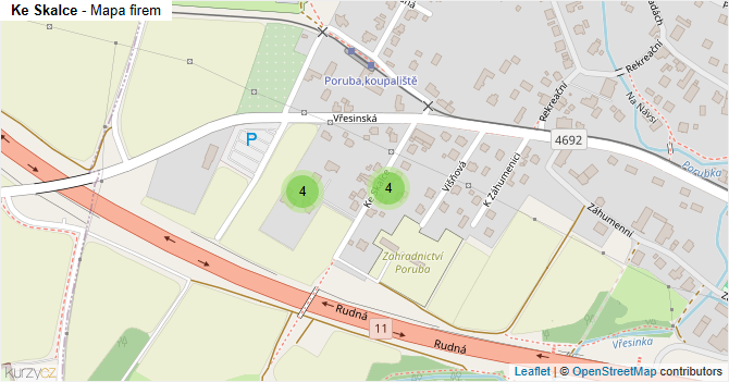 Ke Skalce - mapa firem