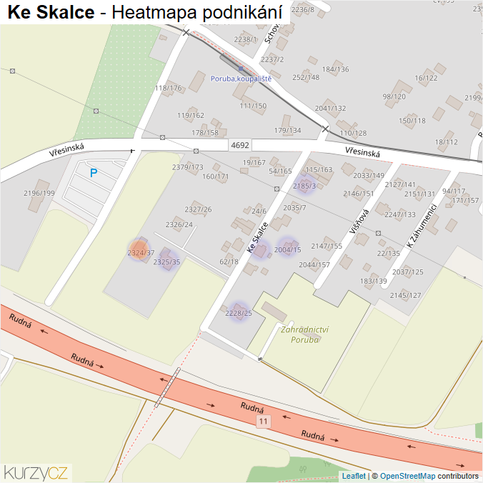Mapa Ke Skalce - Firmy v ulici.