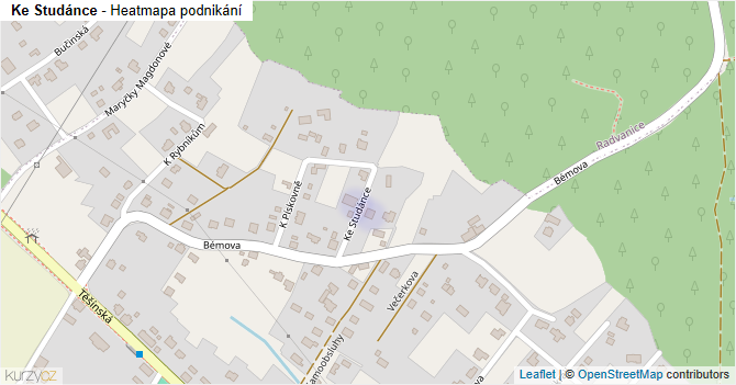 Ke Studánce - mapa podnikání