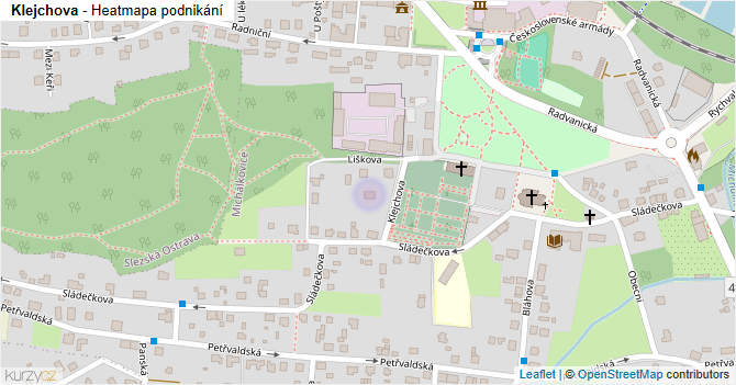 Klejchova - mapa podnikání