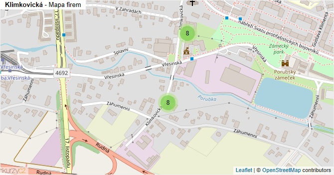 Klimkovická - mapa firem