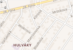 Klínová v obci Ostrava - mapa ulice