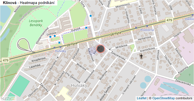 Klínová - mapa podnikání