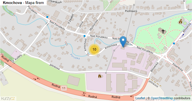 Kmochova - mapa firem