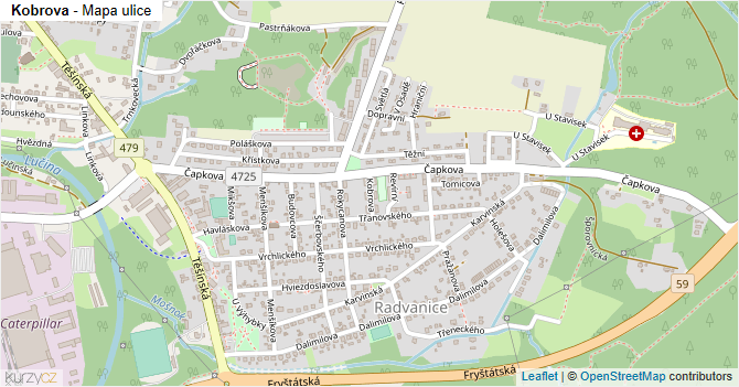 Kobrova - mapa ulice