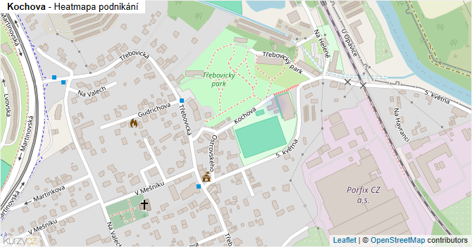 Kochova - mapa podnikání